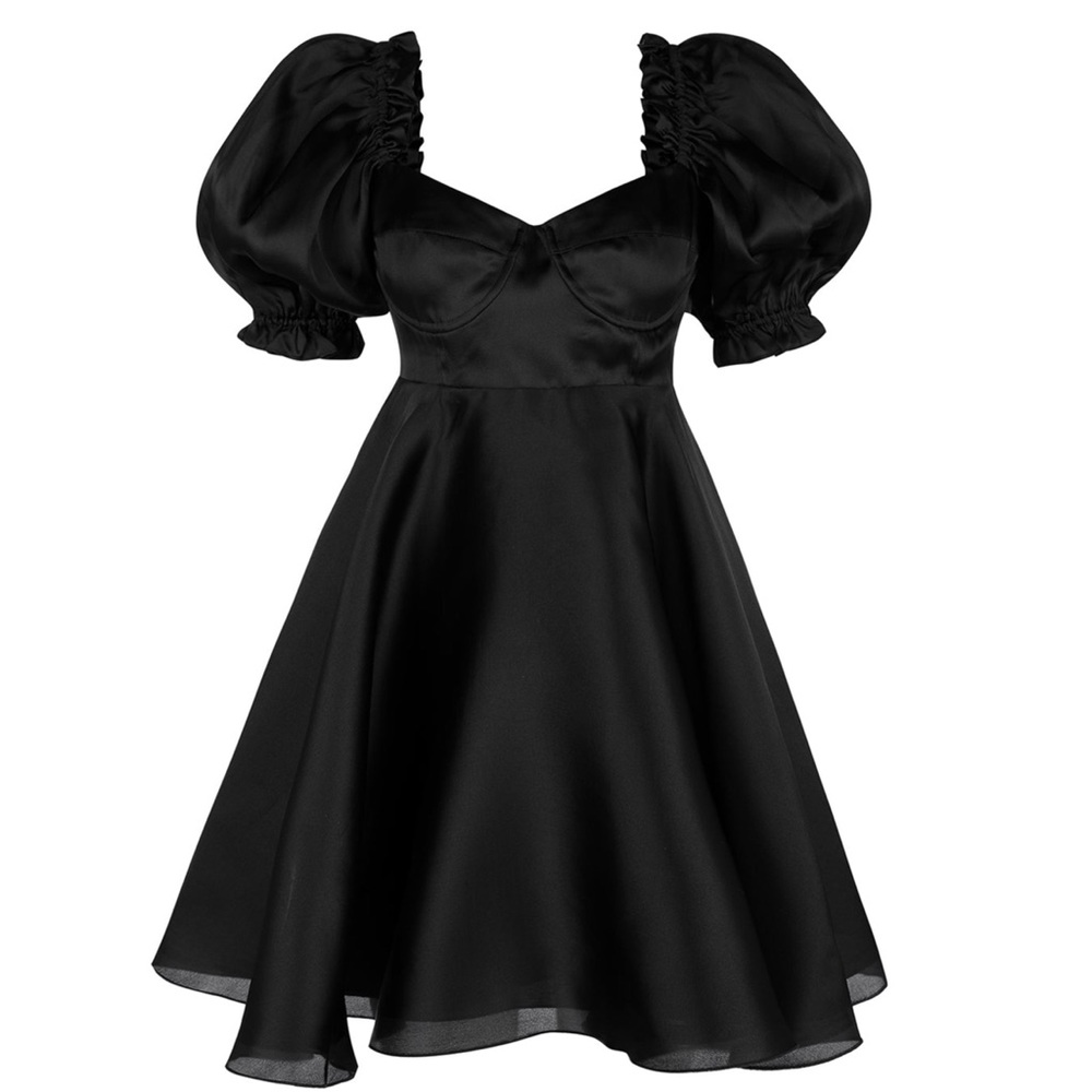 Selkie Collection Caviar Silk Satin Full Cup Parliament Dress (2X) NWT